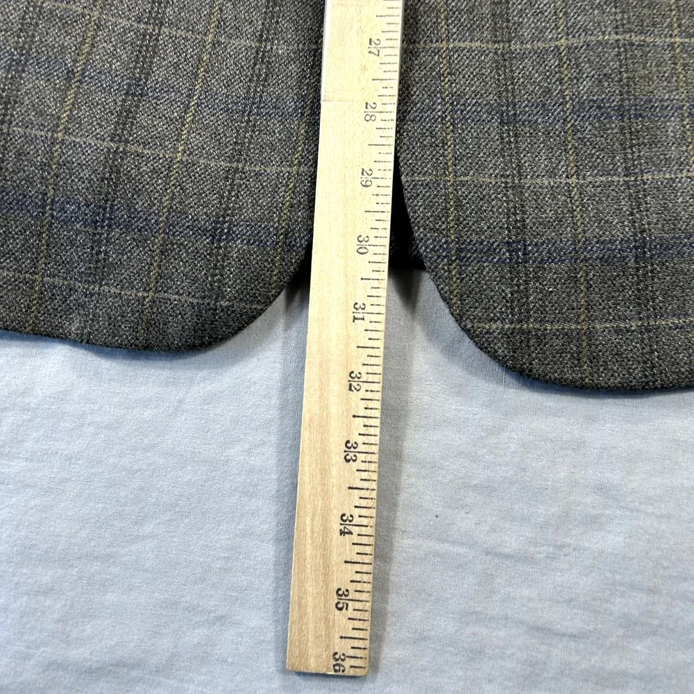 Joseph & Feiss Blazer Mens‎ 42S Brown Plaid Lambswool Suit Sport Coat Jacket